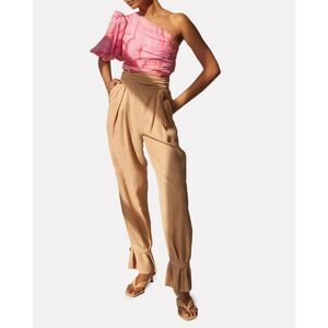 AIIFOS Megan Pleated‎ One-Shoulder Top  Size S